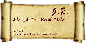 Jójárt Renátó névjegykártya