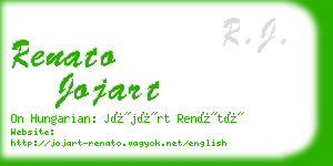 renato jojart business card